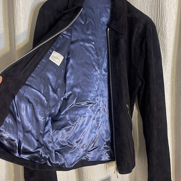 NWT Mens Paul Smith M Black Suede Leather Jacket - Picture 4 of 13